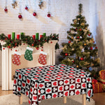 Playing Card Suits Check Pattern Print Tablecloth
