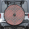 Playing Card Suits Check Pattern Print Tire Cover With Camera Hole