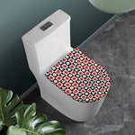 Playing Card Suits Check Pattern Print Toilet Lid Cover