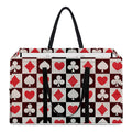 Playing Card Suits Check Pattern Print Utility Tote Bag