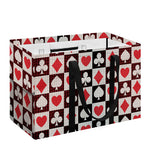 Playing Card Suits Check Pattern Print Utility Tote Bag