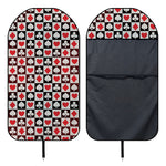 Playing Card Suits Check Pattern Print Waterproof Car Seat Cover