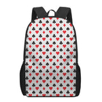 Playing Card Suits Pattern Print 17 Inch Backpack