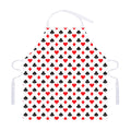 Playing Card Suits Pattern Print Adjustable Apron