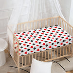 Playing Card Suits Pattern Print Baby Crib Sheet