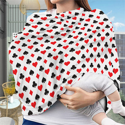 Playing Card Suits Pattern Print Baby Seat Cover