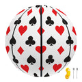 Playing Card Suits Pattern Print Basketball
