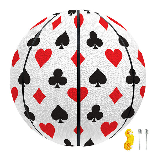 Playing Card Suits Pattern Print Basketball