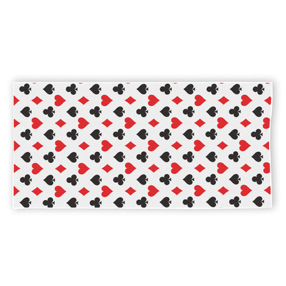 Playing Card Suits Pattern Print Beach Towel