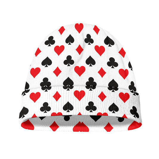 Playing Card Suits Pattern Print Beanie
