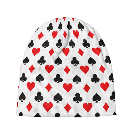 Playing Card Suits Pattern Print Beanie
