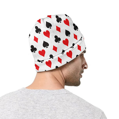 Playing Card Suits Pattern Print Beanie