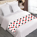 Playing Card Suits Pattern Print Bed Runner