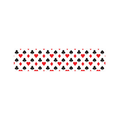 Playing Card Suits Pattern Print Bed Runner