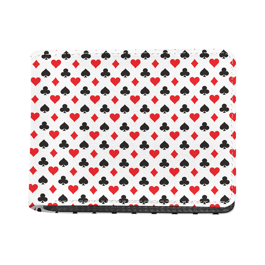 Playing Card Suits Pattern Print Bifold Wallet