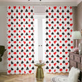 Playing Card Suits Pattern Print Dimout Pencil Pleat Curtains
