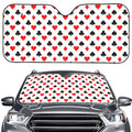 Playing Card Suits Pattern Print Car Windshield Sun Shade