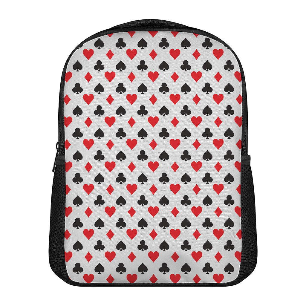 Playing Card Suits Pattern Print Casual Backpack