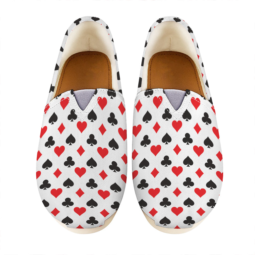 Playing Card Suits Pattern Print Casual Shoes