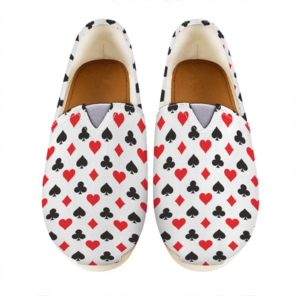 Playing Card Suits Pattern Print Casual Shoes