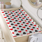 Playing Card Suits Pattern Print Changing Pad Cover