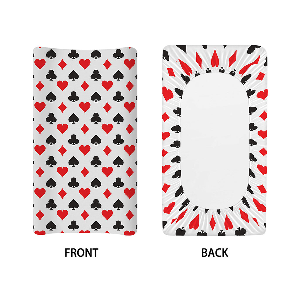 Playing Card Suits Pattern Print Changing Pad Cover