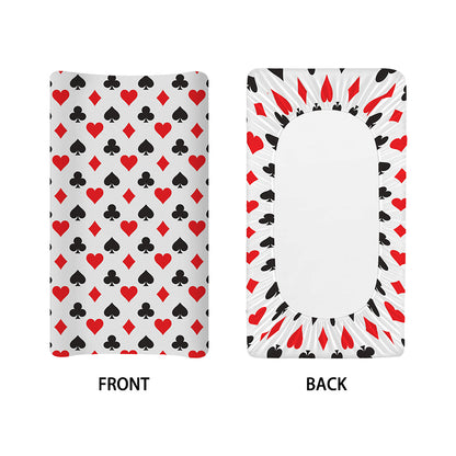 Playing Card Suits Pattern Print Changing Pad Cover
