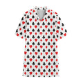 Playing Card Suits Pattern Print Cotton Hawaiian Shirt