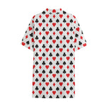 Playing Card Suits Pattern Print Cotton Hawaiian Shirt