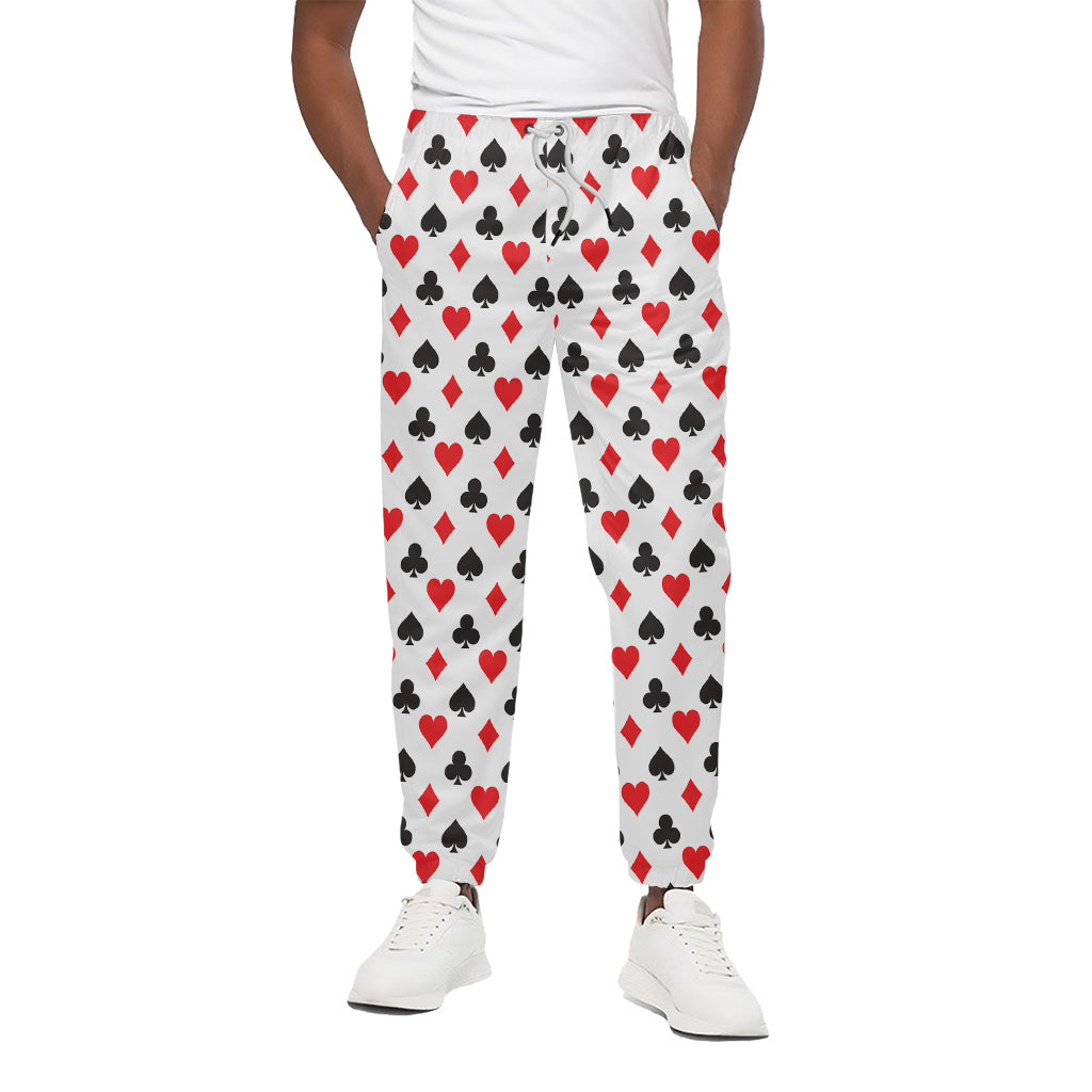 Playing Card Suits Pattern Print Cotton Pants