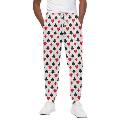 Playing Card Suits Pattern Print Cotton Pants