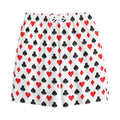 Playing Card Suits Pattern Print Cotton Shorts