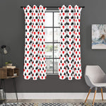 Playing Card Suits Pattern Print Curtain