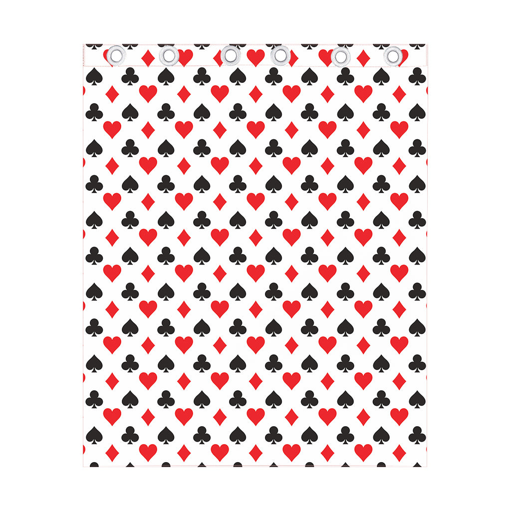 Playing Card Suits Pattern Print Curtain