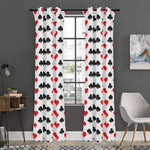 Playing Card Suits Pattern Print Curtain