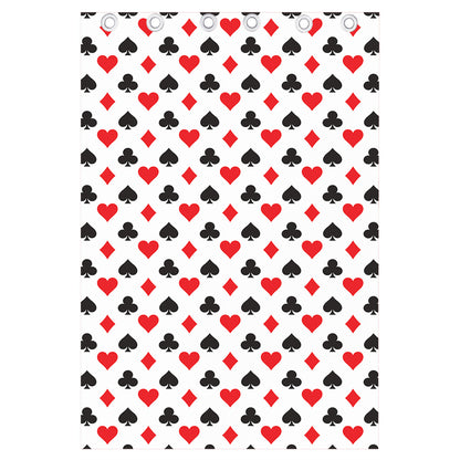 Playing Card Suits Pattern Print Curtain