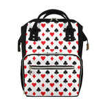 Playing Card Suits Pattern Print Diaper Bag