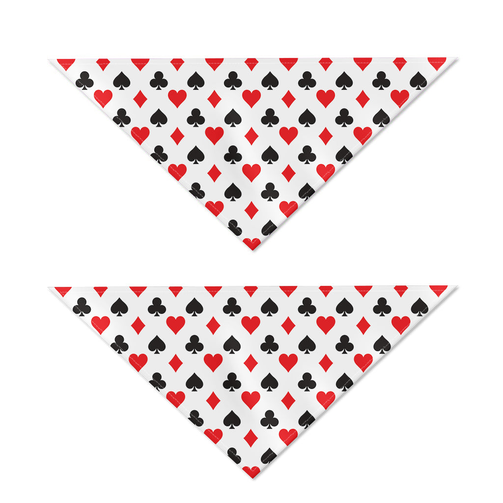 Playing Card Suits Pattern Print Dog Bandana