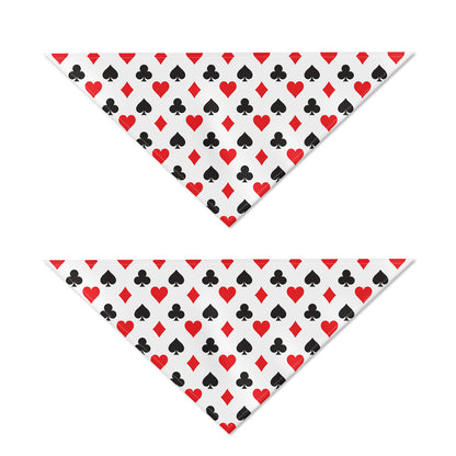 Playing Card Suits Pattern Print Dog Bandana
