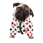 Playing Card Suits Pattern Print Dog Zip Up Hoodie