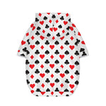 Playing Card Suits Pattern Print Dog Zip Up Hoodie