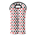 Playing Card Suits Pattern Print Double Neoprene Wine Tote