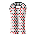Playing Card Suits Pattern Print Double Neoprene Wine Tote