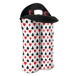 Playing Card Suits Pattern Print Double Neoprene Wine Tote