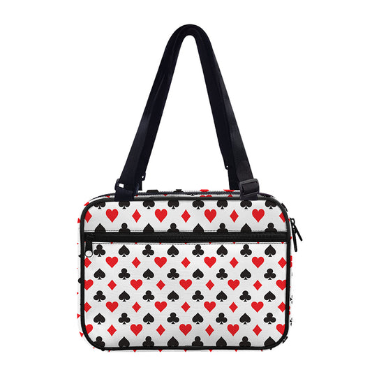 Playing Card Suits Pattern Print Double Strap Bible Bag