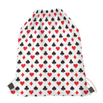 Playing Card Suits Pattern Print Drawstring Bag