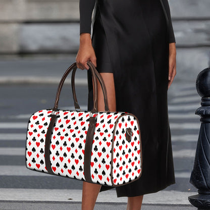 Playing Card Suits Pattern Print Duffle Bag