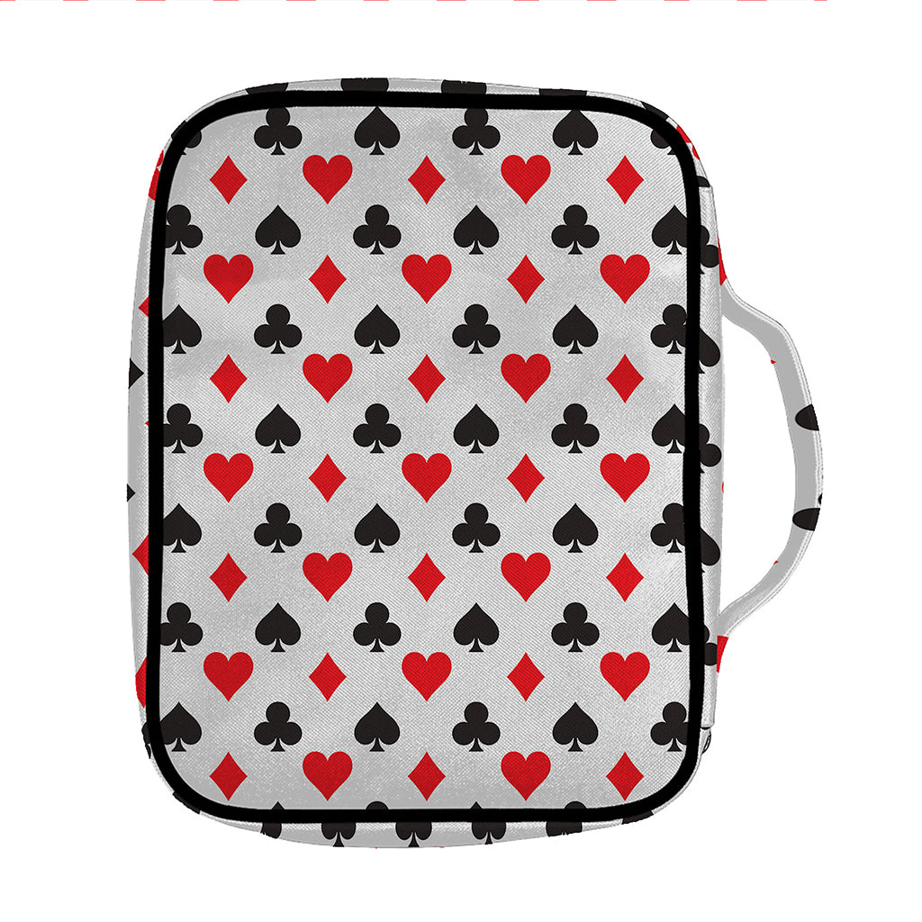 Playing Card Suits Pattern Print Front Pocket Bible Bag