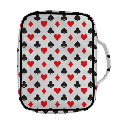 Playing Card Suits Pattern Print Front Pocket Bible Bag