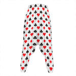 Playing Card Suits Pattern Print Hammer Pants